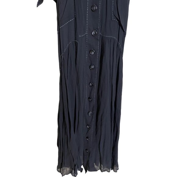 Free People Lou Lou Utility Midi Dress Black Womans Small - Picture 4 of 13